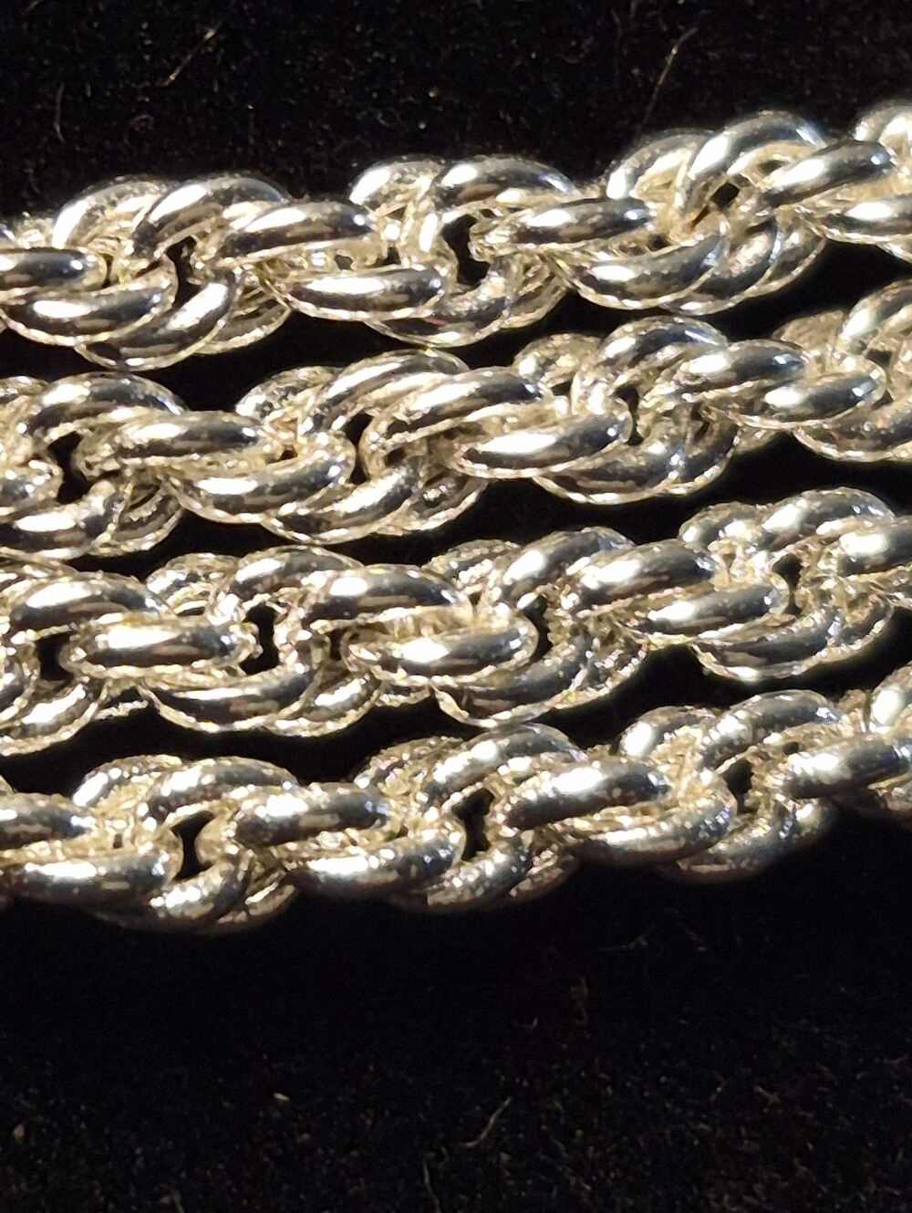 2 SEPERATE NECKLACES They Are Both Made In ITALY 925 Sterling SILVER Rope CHAINS - Picture 9 of 16
